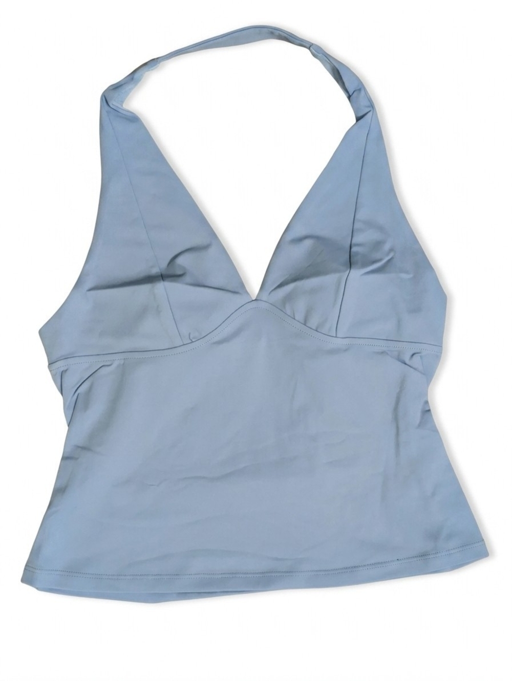 NWT Intimately FREE PEOPLE Still Here Cami Halter Top Small Dusted Blue Seamless